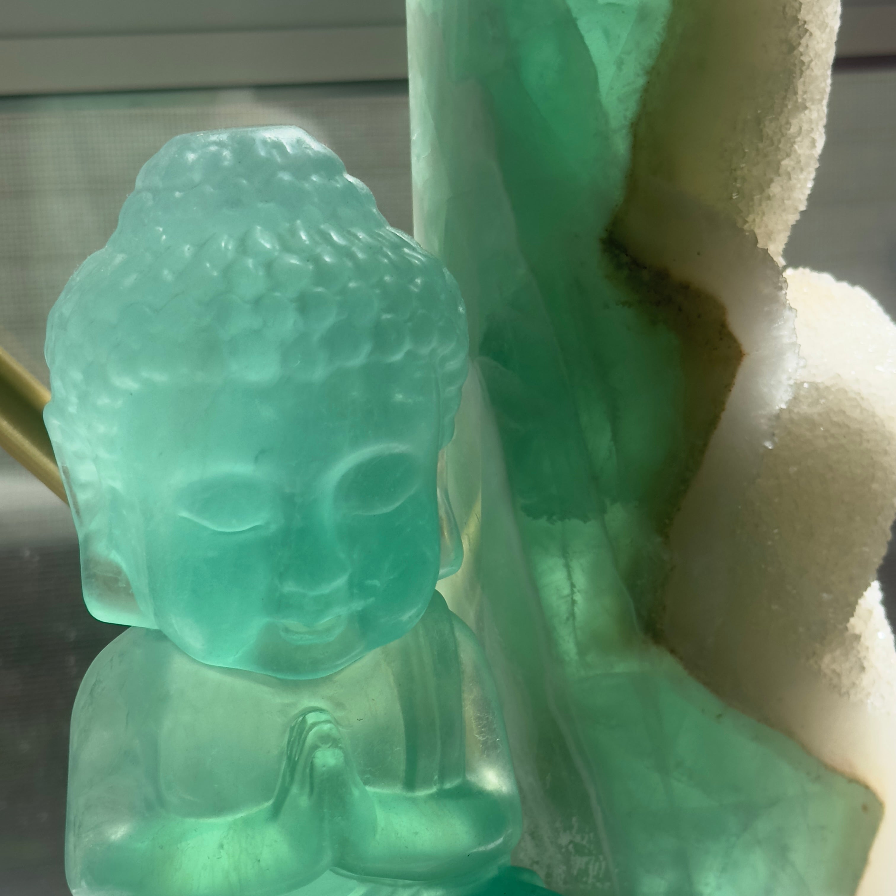 Green Fluorite Buddha