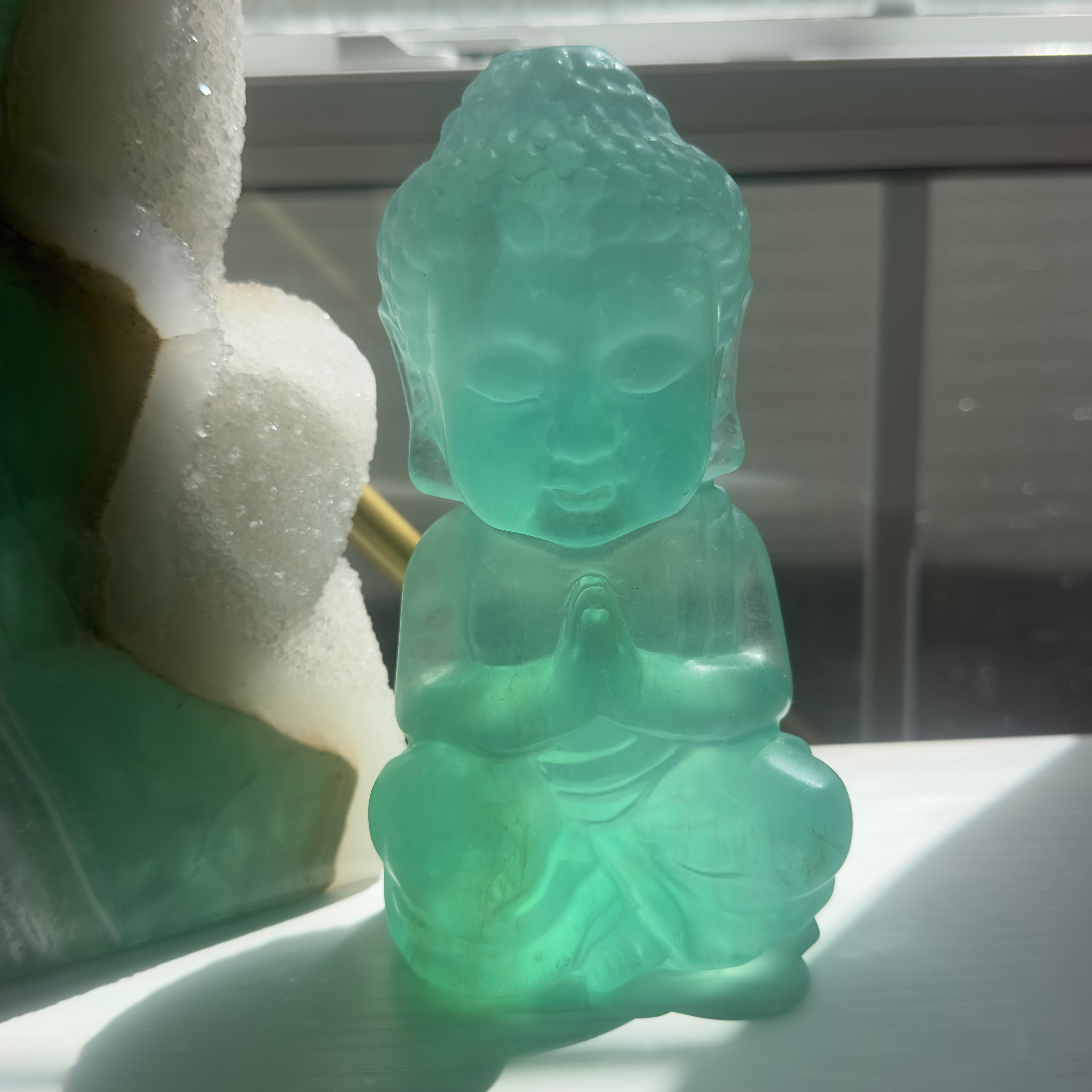 Green Fluorite Buddha