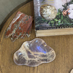 Large Black & Peach Moonstone Cloud Shaped Trinket Dish