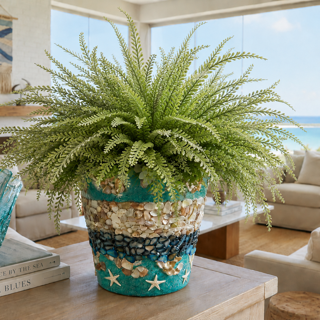 Pearl Tide - Mosaic Art Planter