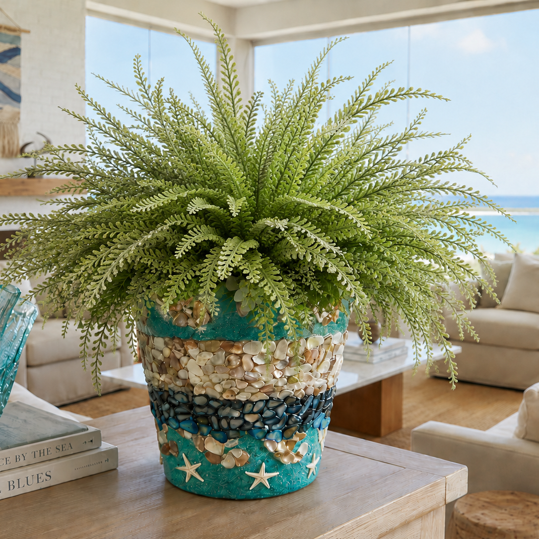 Pearl Tide - Mosaic Art Planter