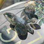 Moss Agate 3D Butterfly - A