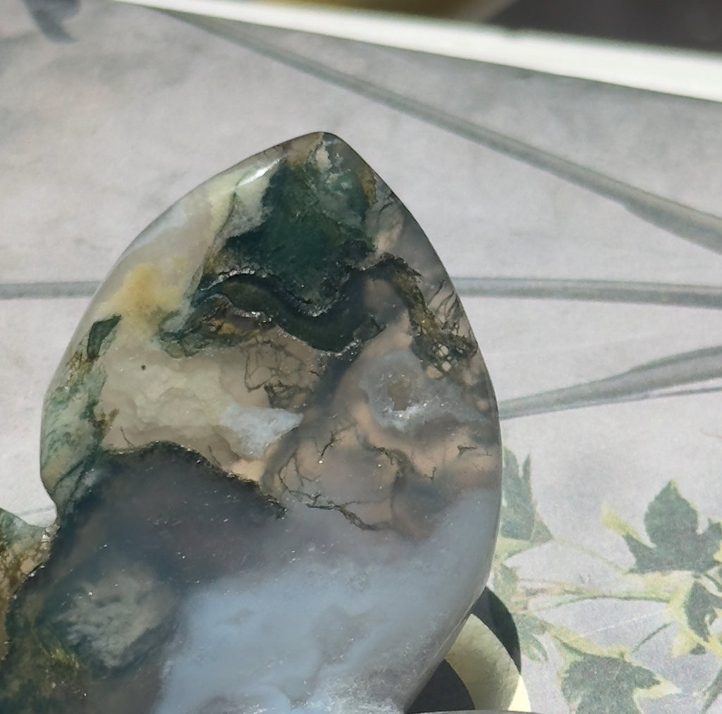 Moss Agate 3D Butterfly - A