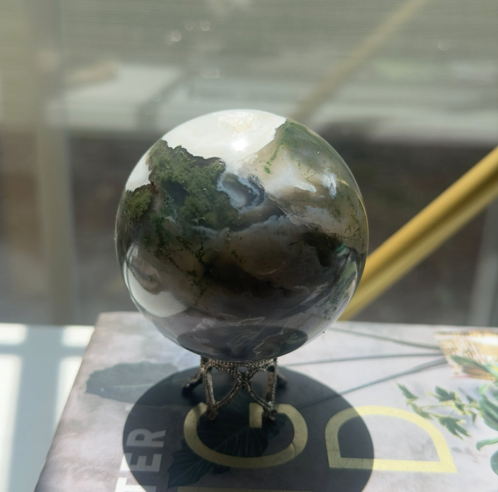 Moss Agate Sphere - A