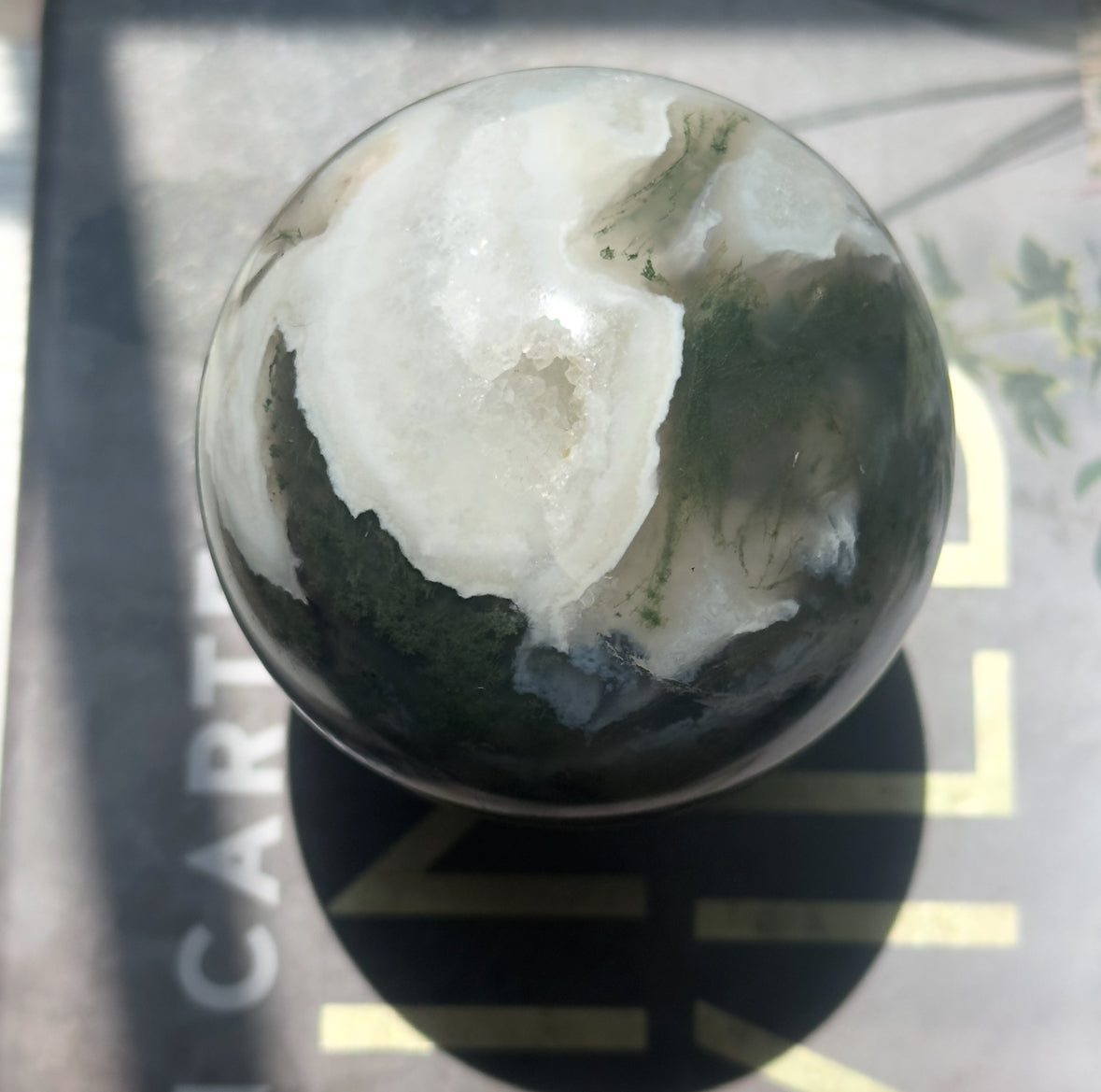 Moss Agate Sphere - A