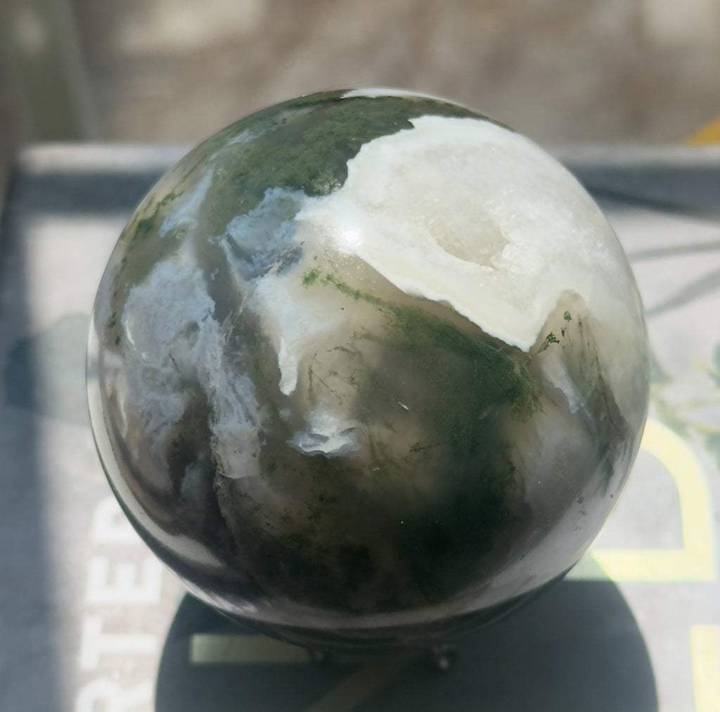 Moss Agate Sphere - A