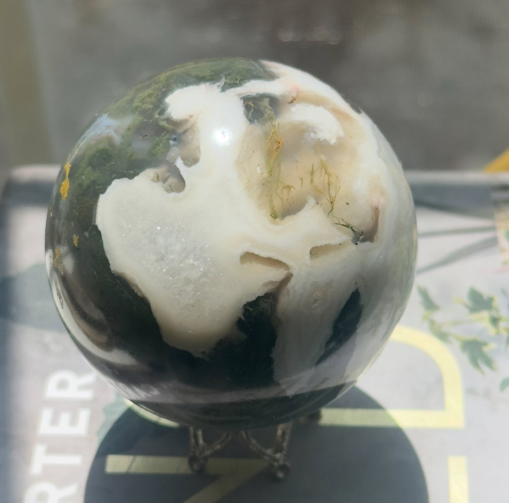 Moss Agate Sphere - A