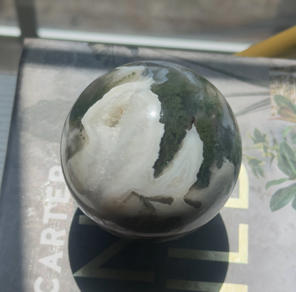 Moss Agate Sphere - A