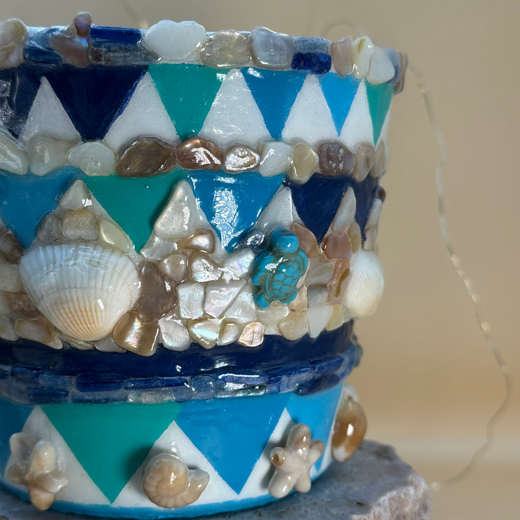 Tide Pool Treasures - Mosaic Art Planter
