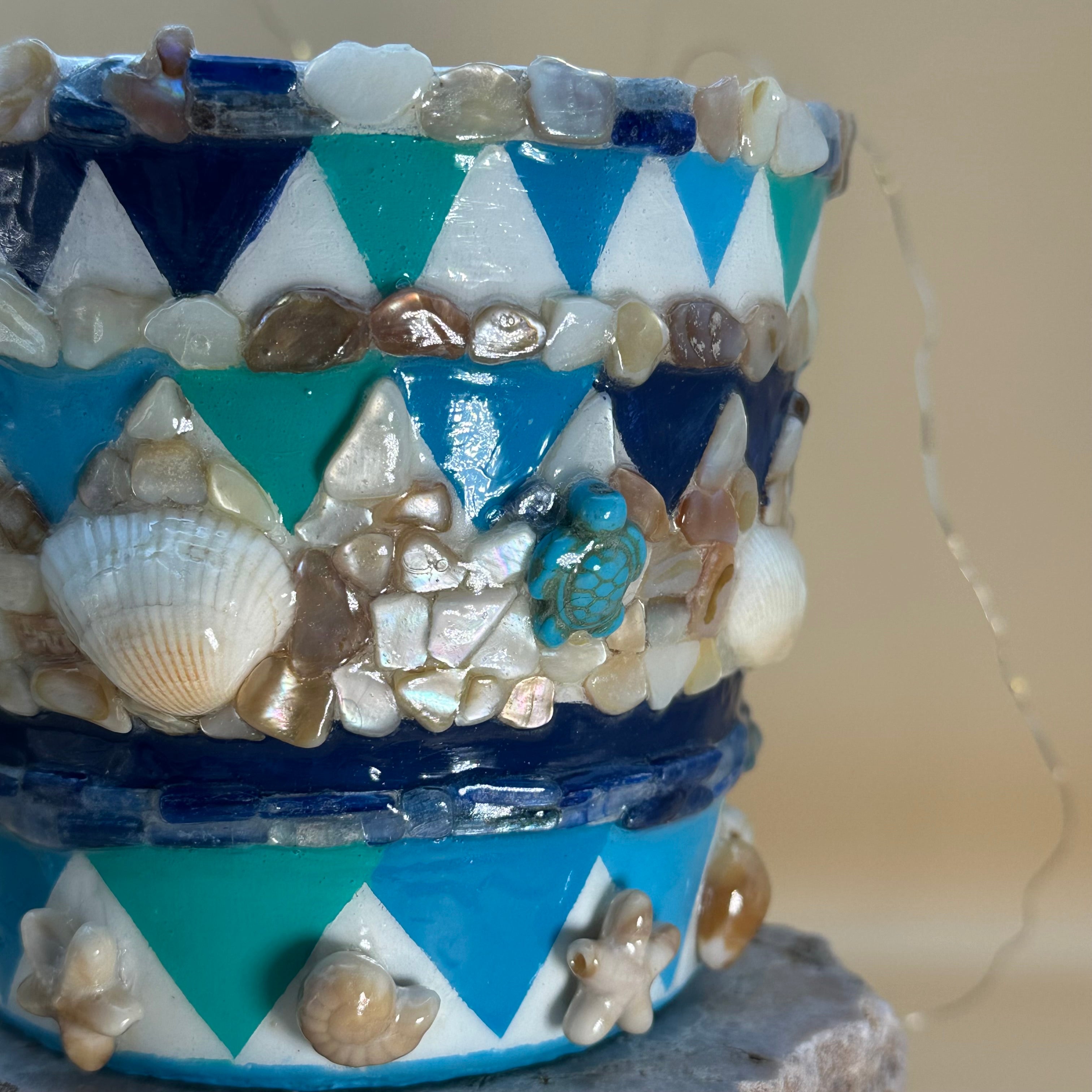 Tide Pool Treasures - Mosaic Art Planter