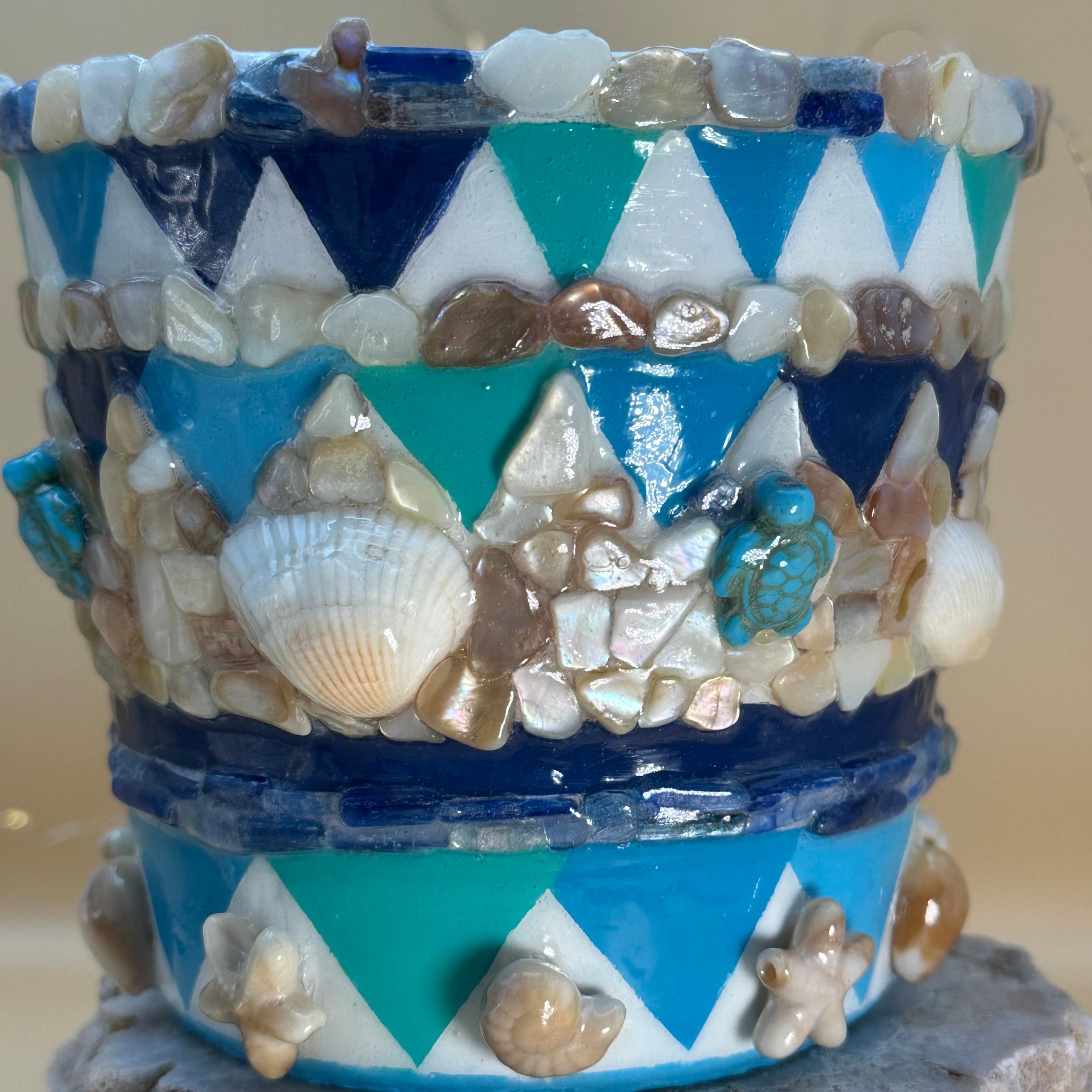 Tide Pool Treasures - Mosaic Art Planter
