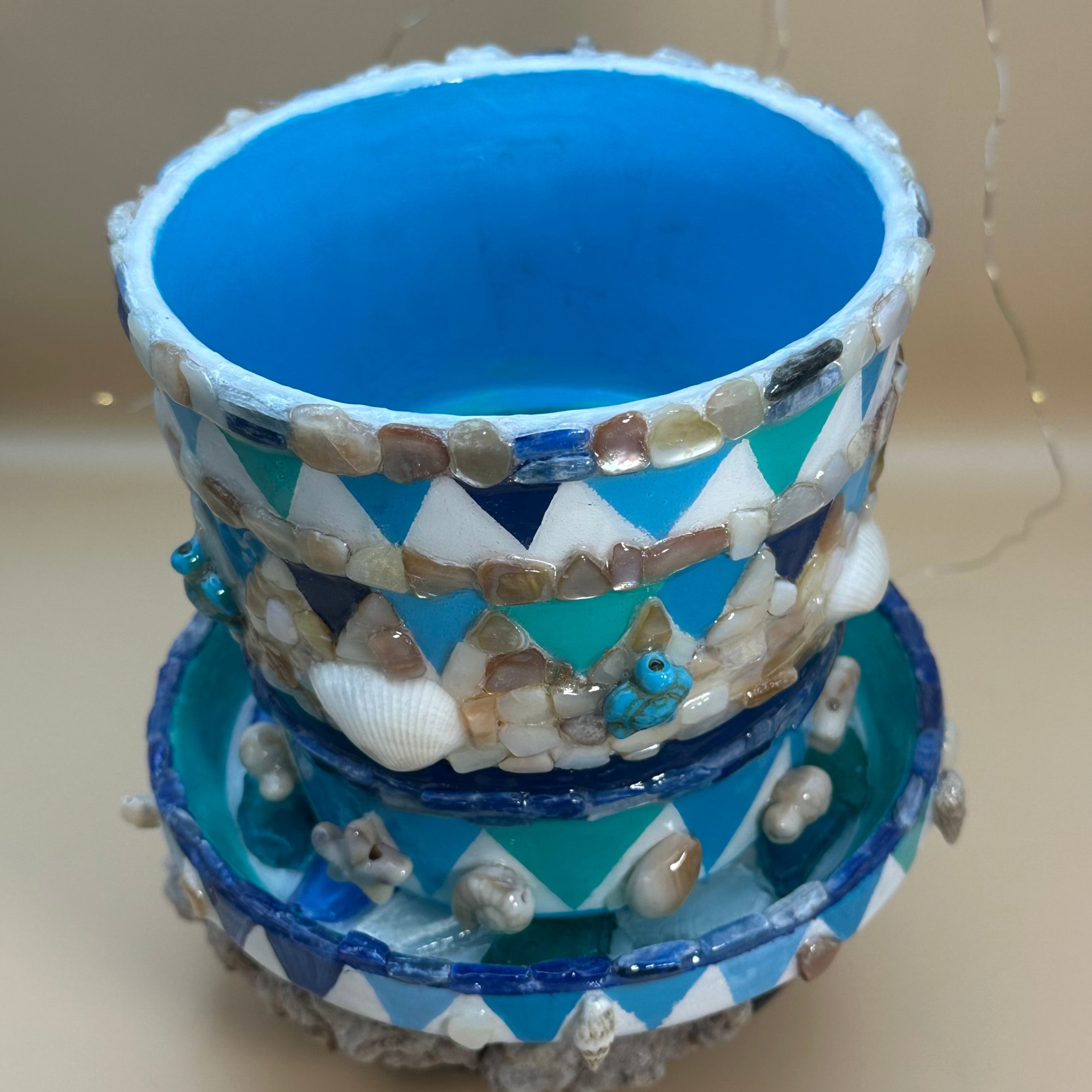 Tide Pool Treasures - Mosaic Art Planter