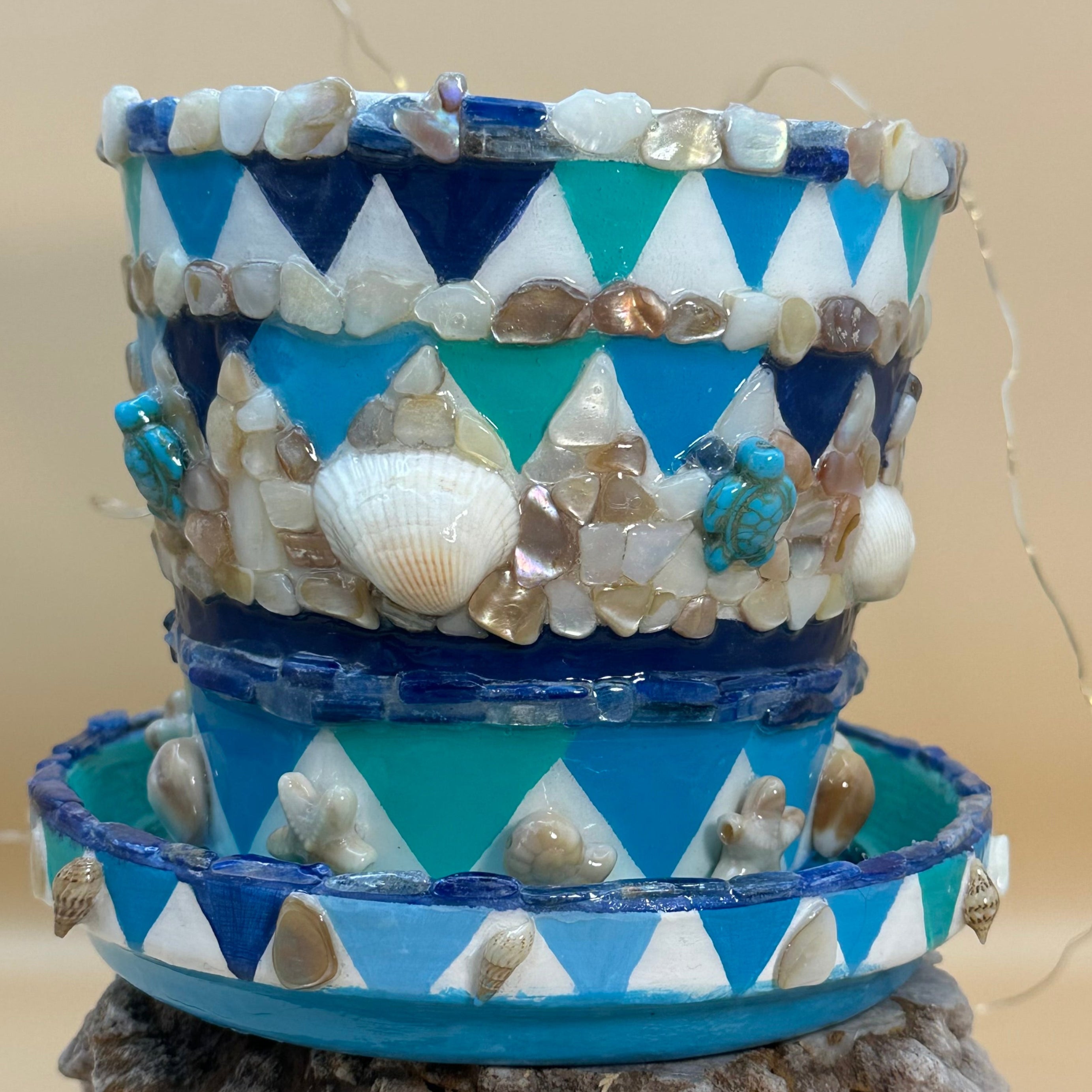 Tide Pool Treasures - Mosaic Art Planter