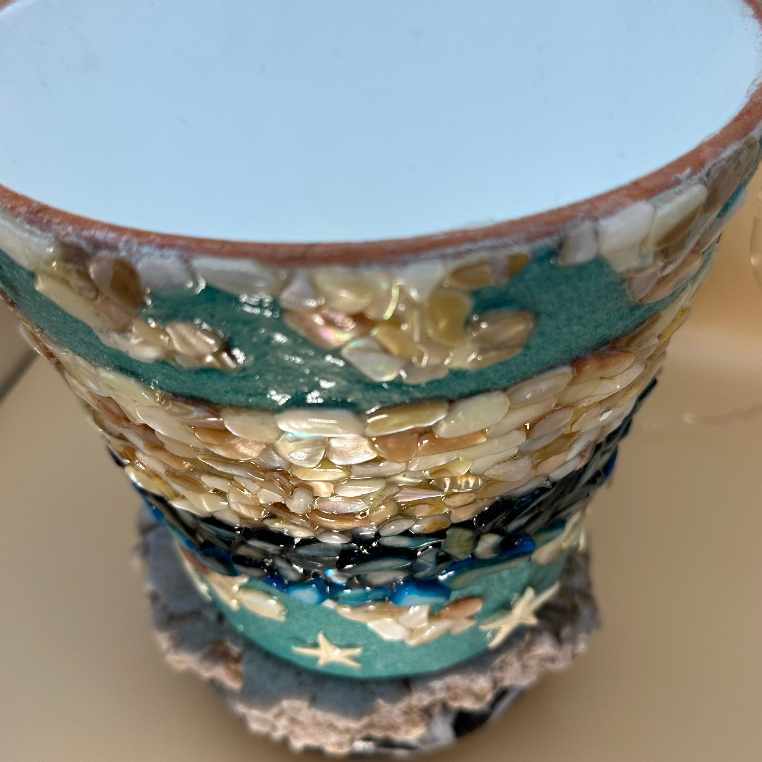 Pearl Tide - Mosaic Art Planter