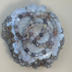 Faceted Lavender Jade + Quartz