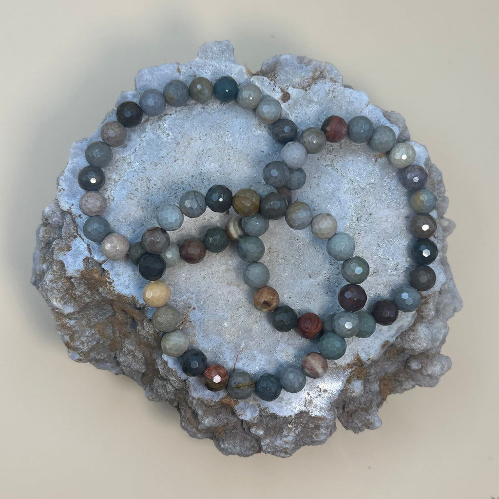 Faceted Ocean Jasper Bracelet