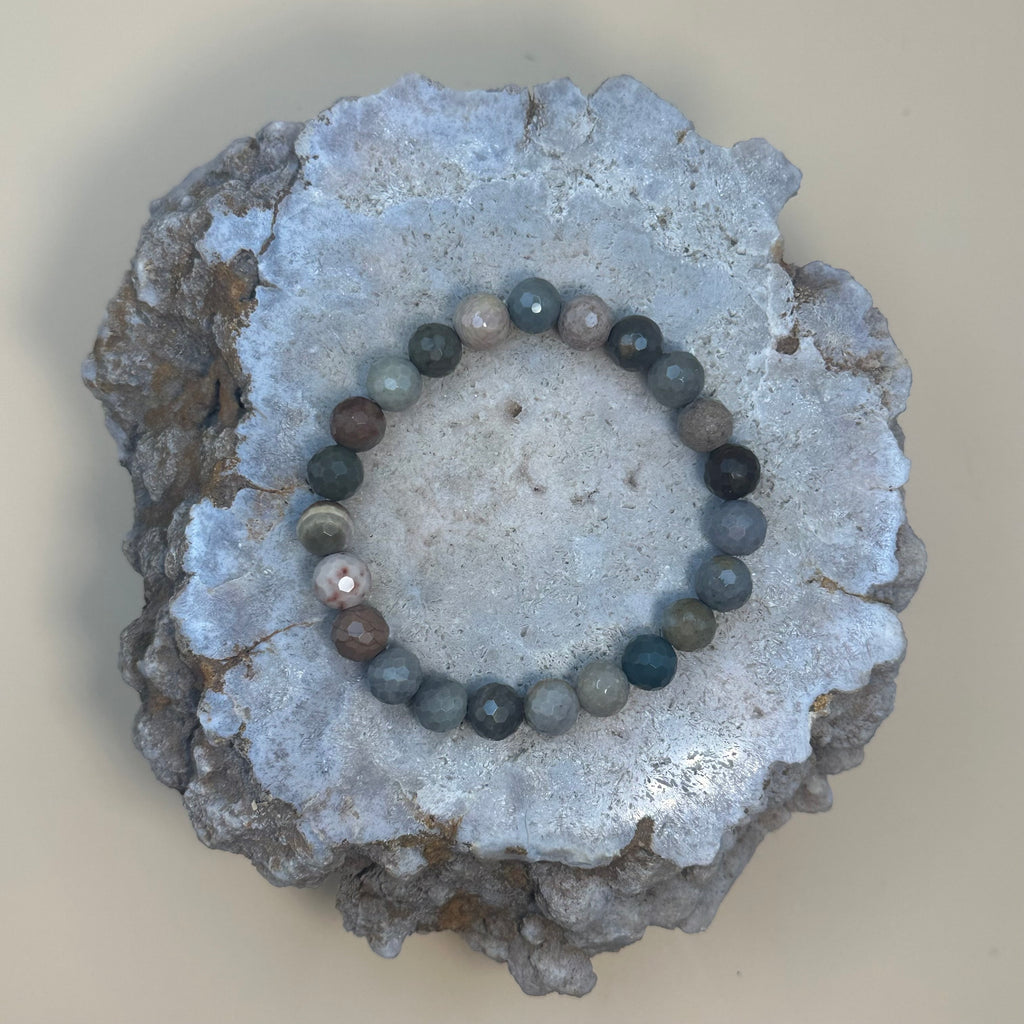Faceted Ocean Jasper Bracelet
