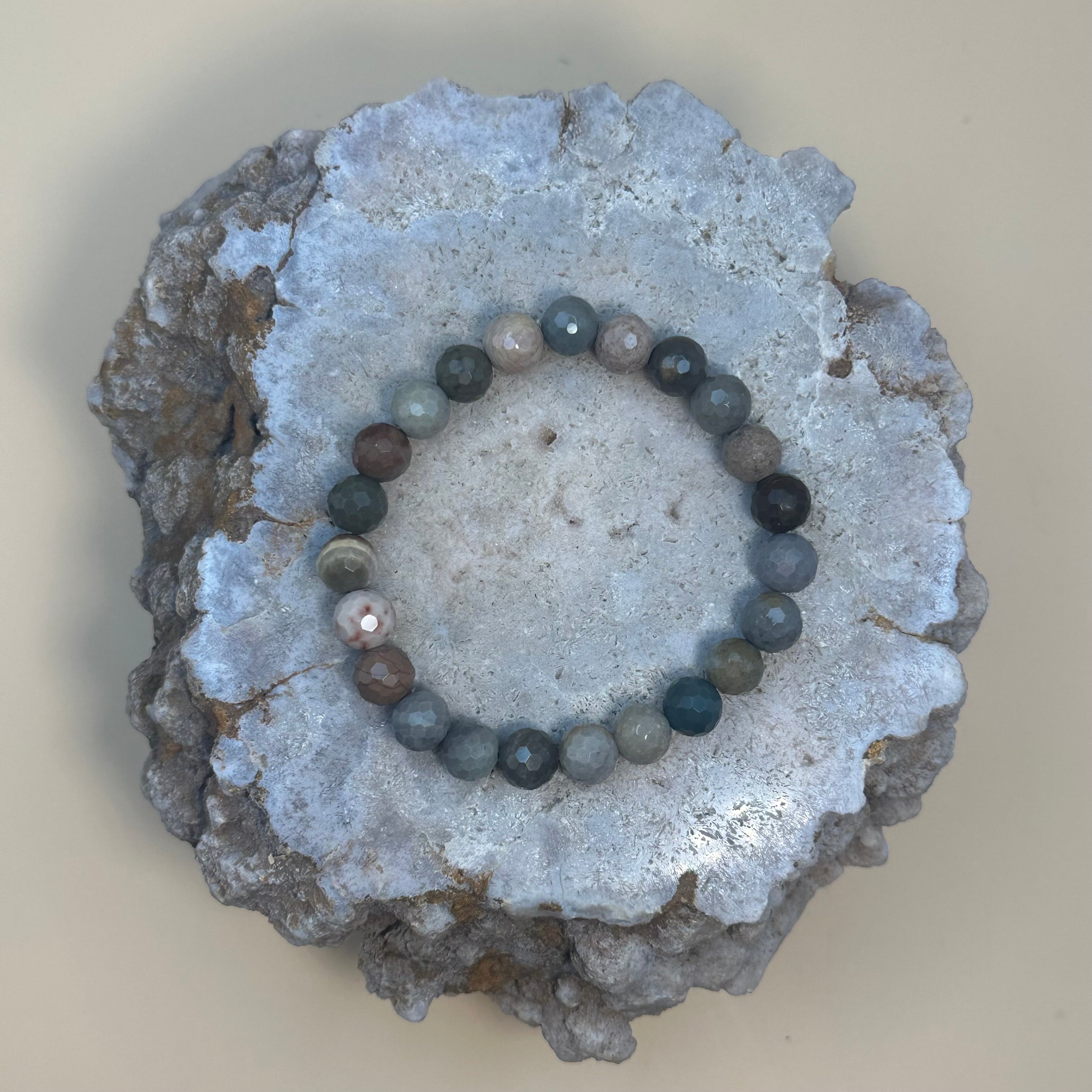 Faceted Ocean Jasper Bracelet