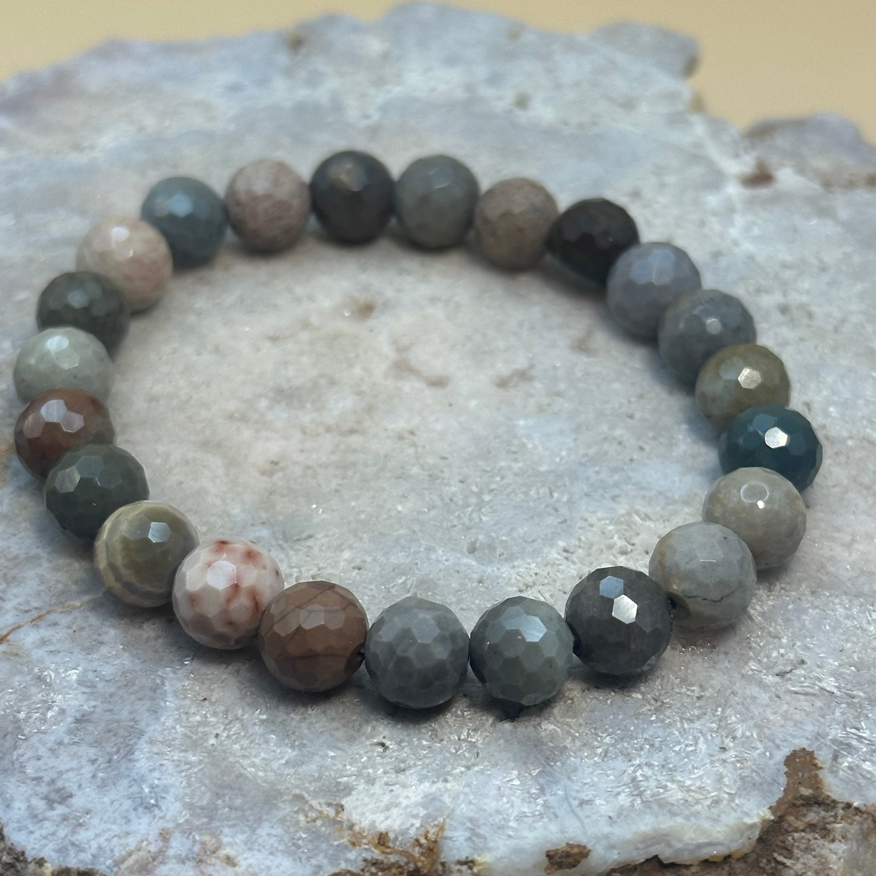 Faceted Ocean Jasper Bracelet