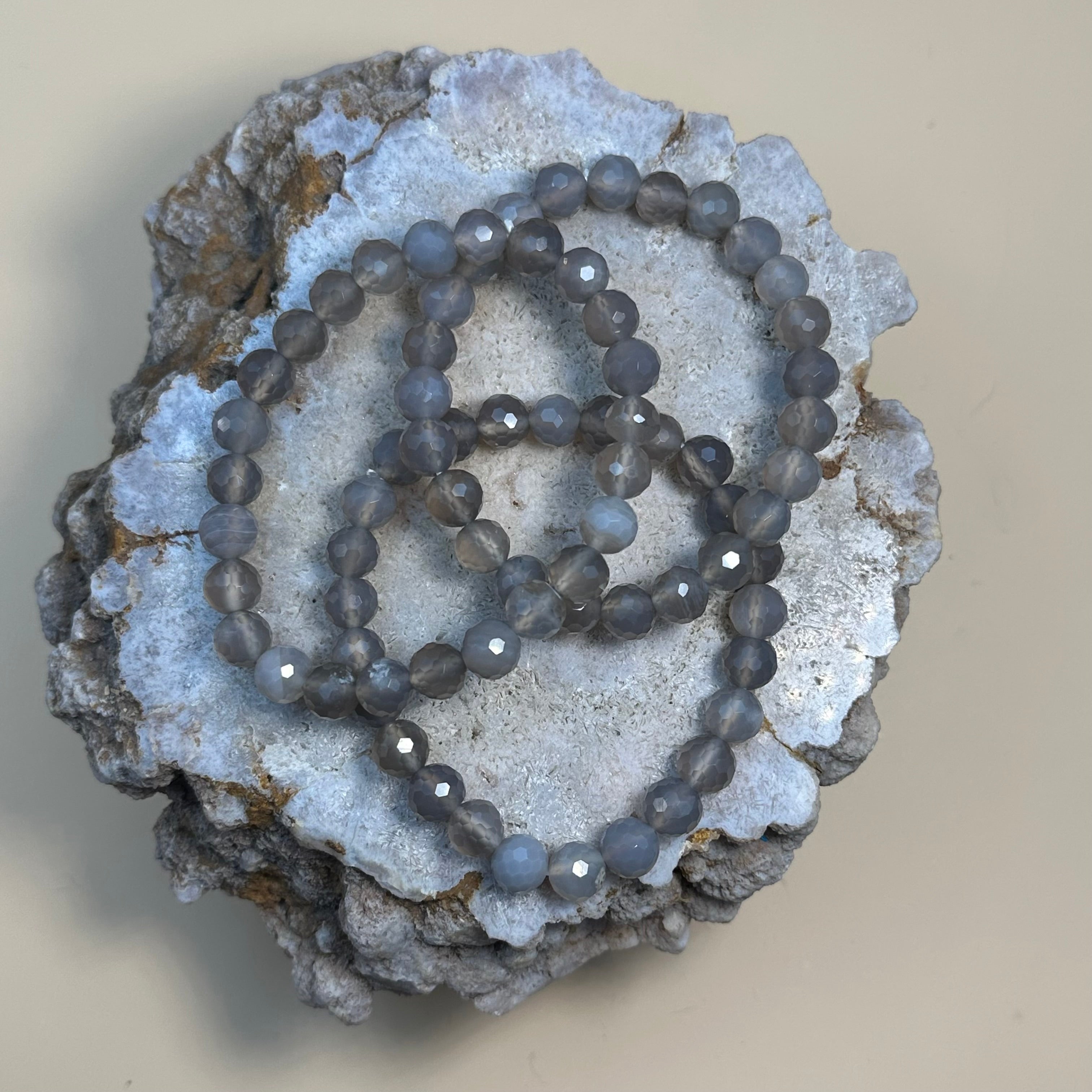 Faceted Moonstone Braceleg