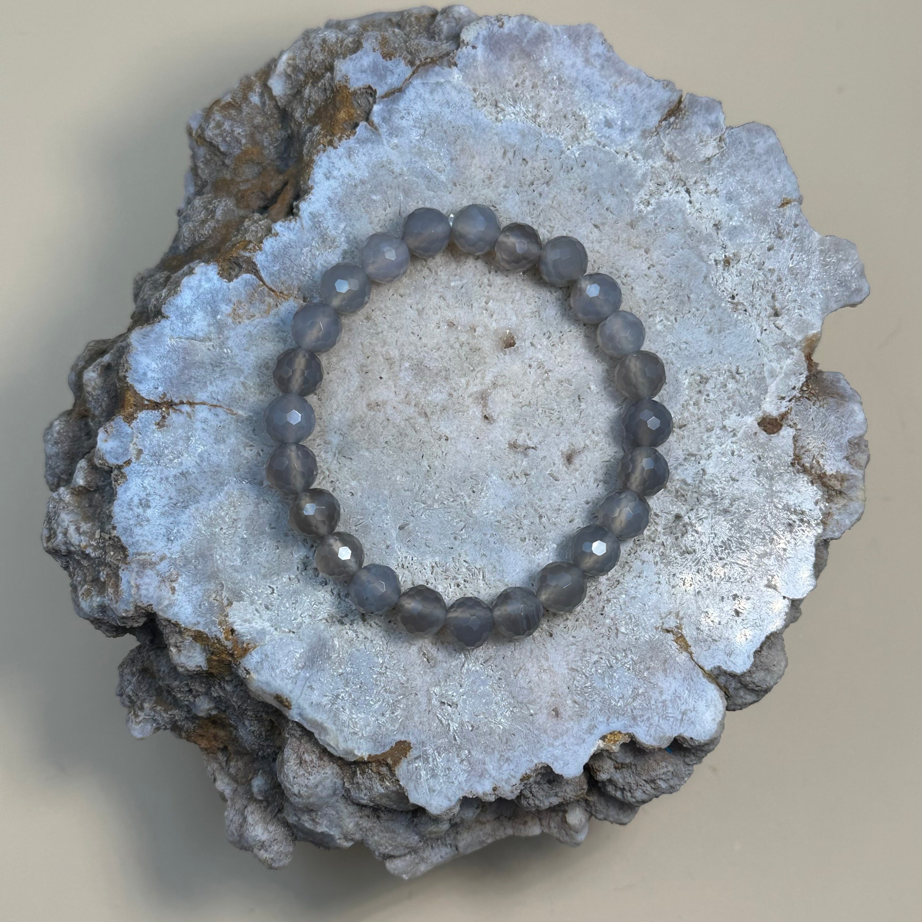 Faceted Moonstone Braceleg