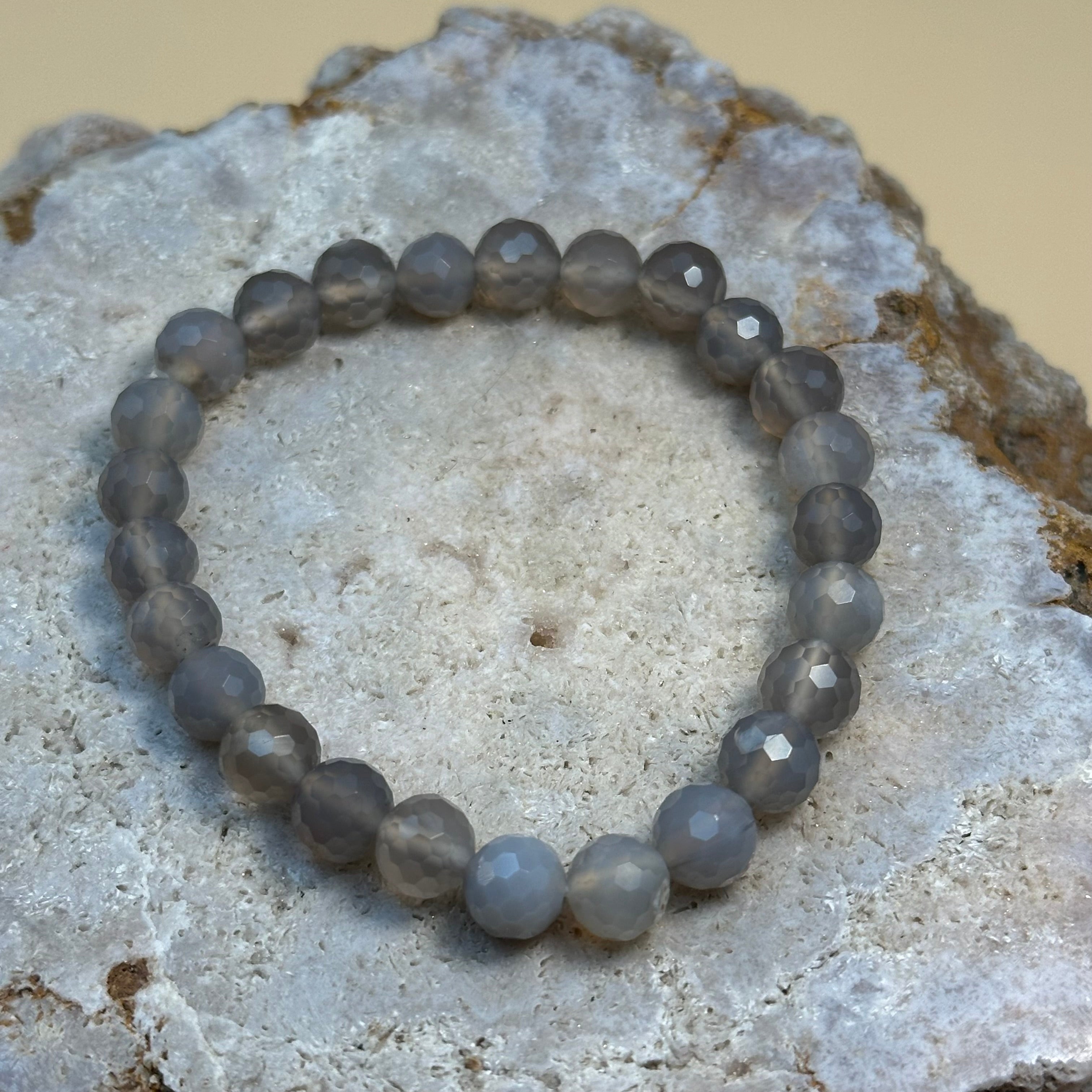 Faceted Moonstone Braceleg