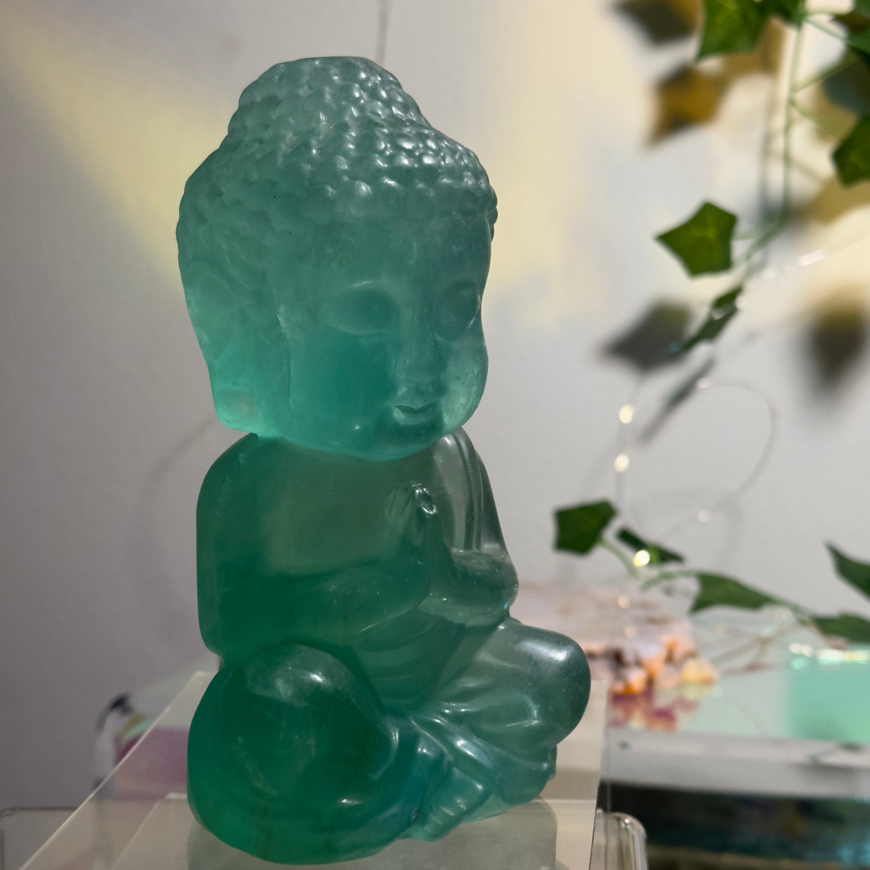 Green Fluorite Buddha