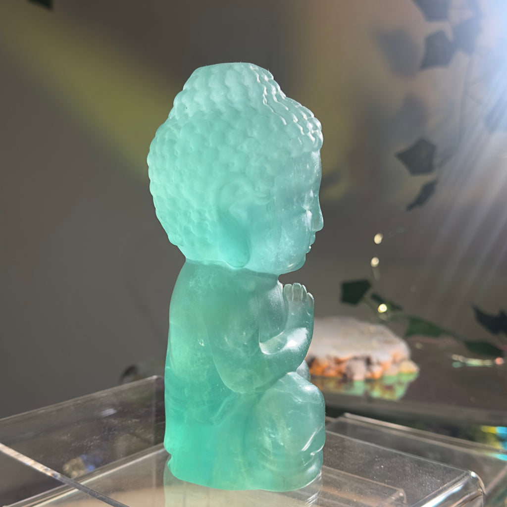 Green Fluorite Buddha