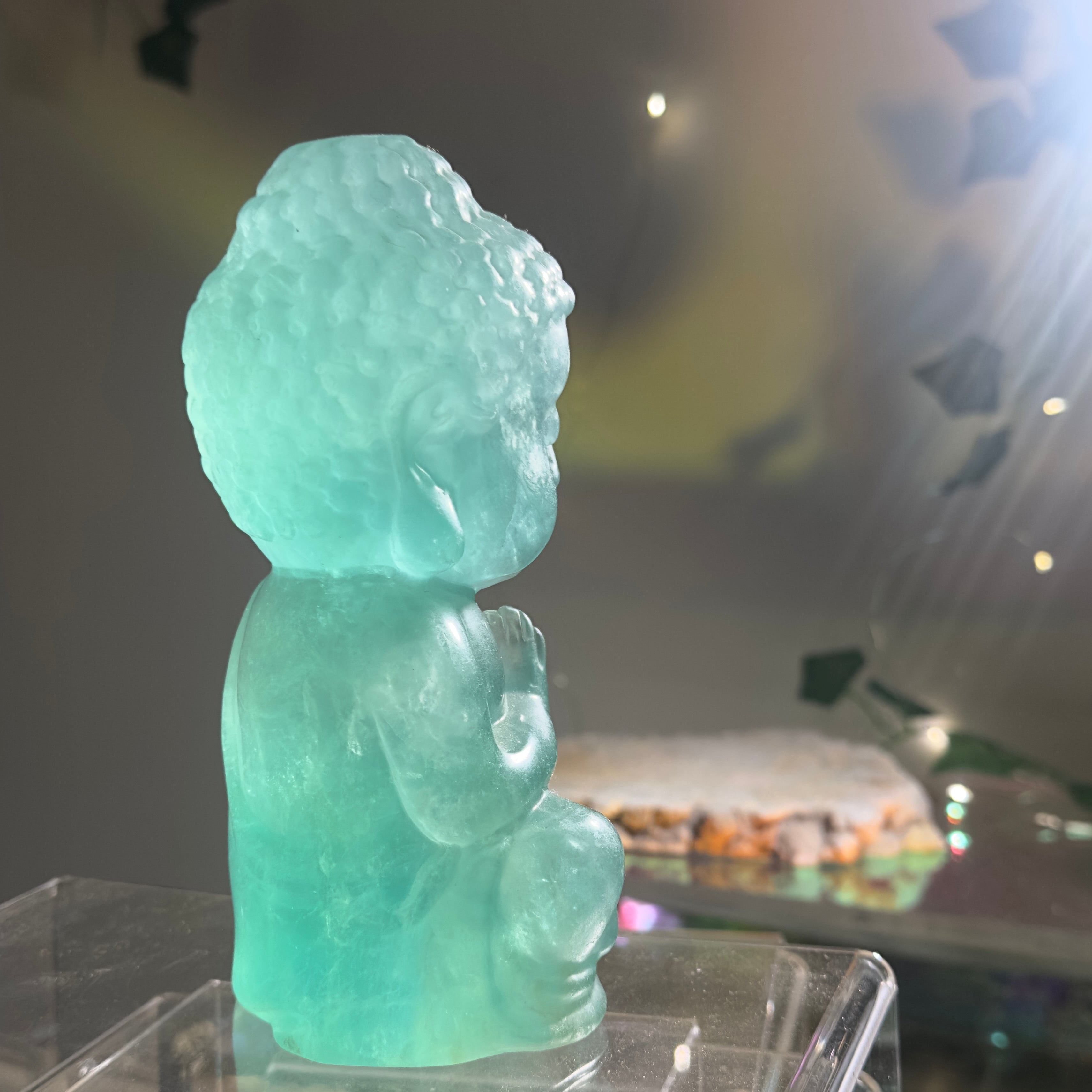 Green Fluorite Buddha