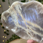 Large Black & Peach Moonstone Cloud Shaped Trinket Dish