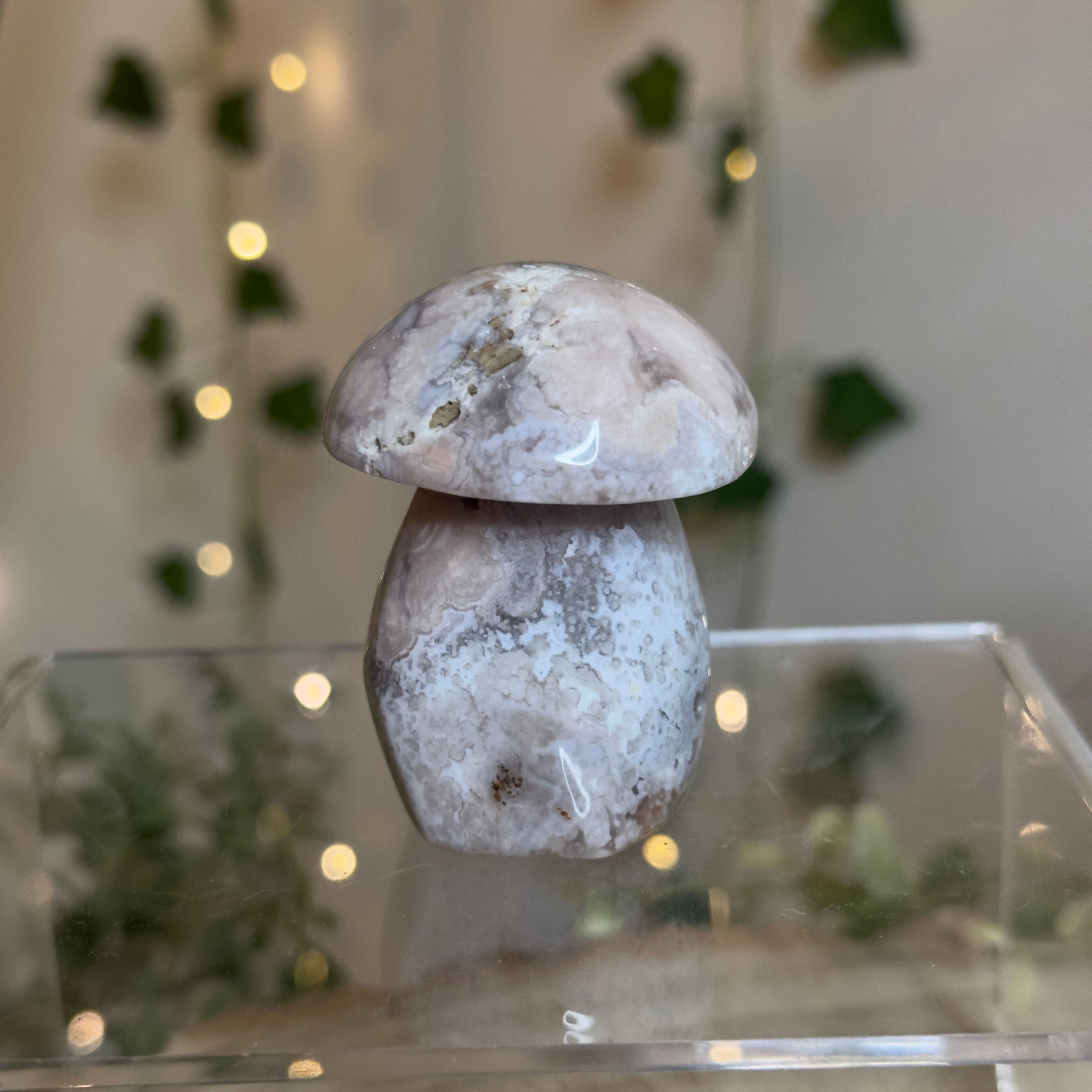 Flower Agate Mushroom - C