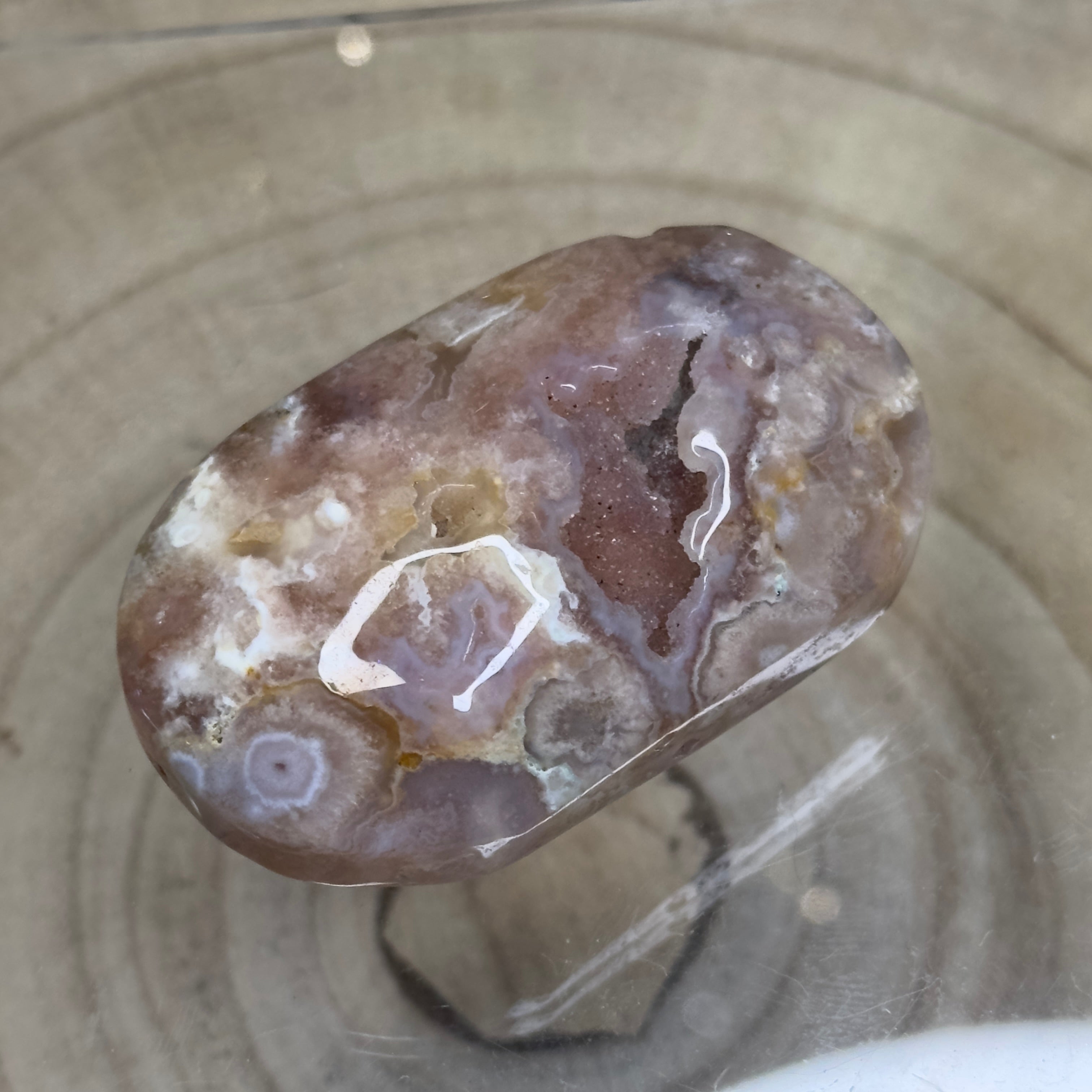 Flower Agate Palmstone