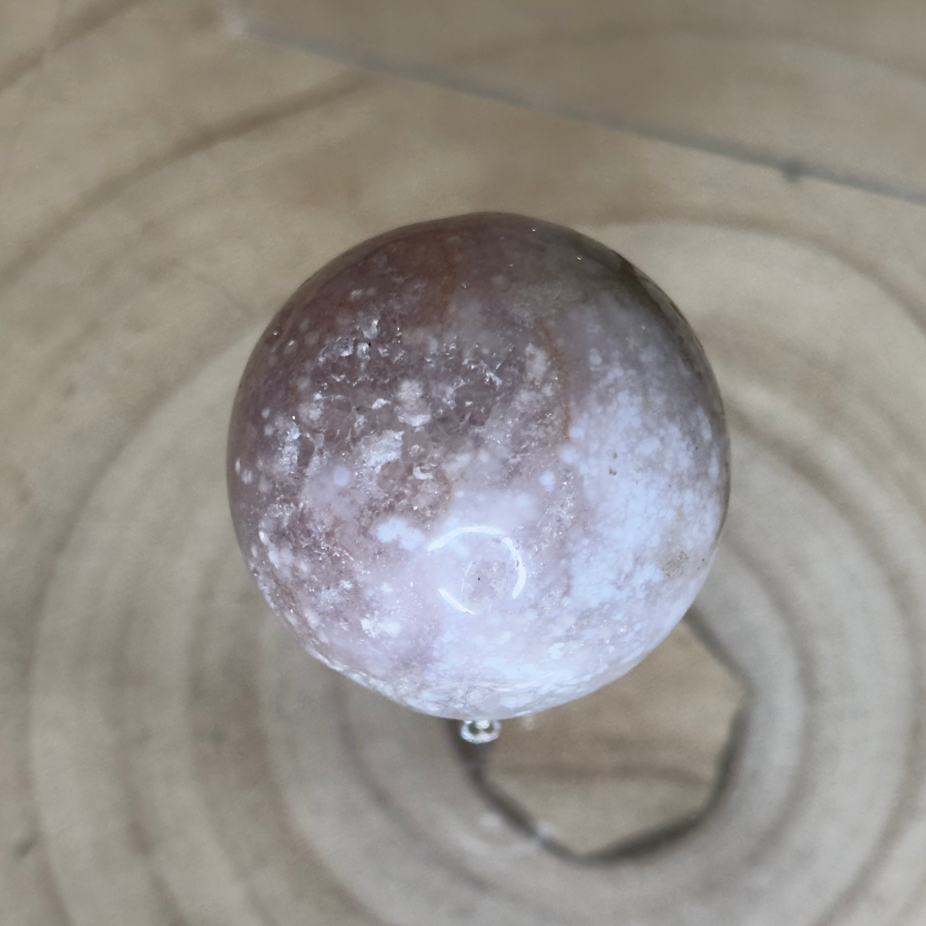 Small Flower Agate Sphere