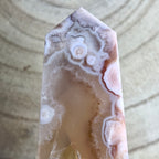 Flower Agate Tower with Druzy Portal