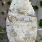 Moonstone Teardrop with Electric Blue Flash - A