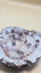 Faceted Lavender Jade + Quartz