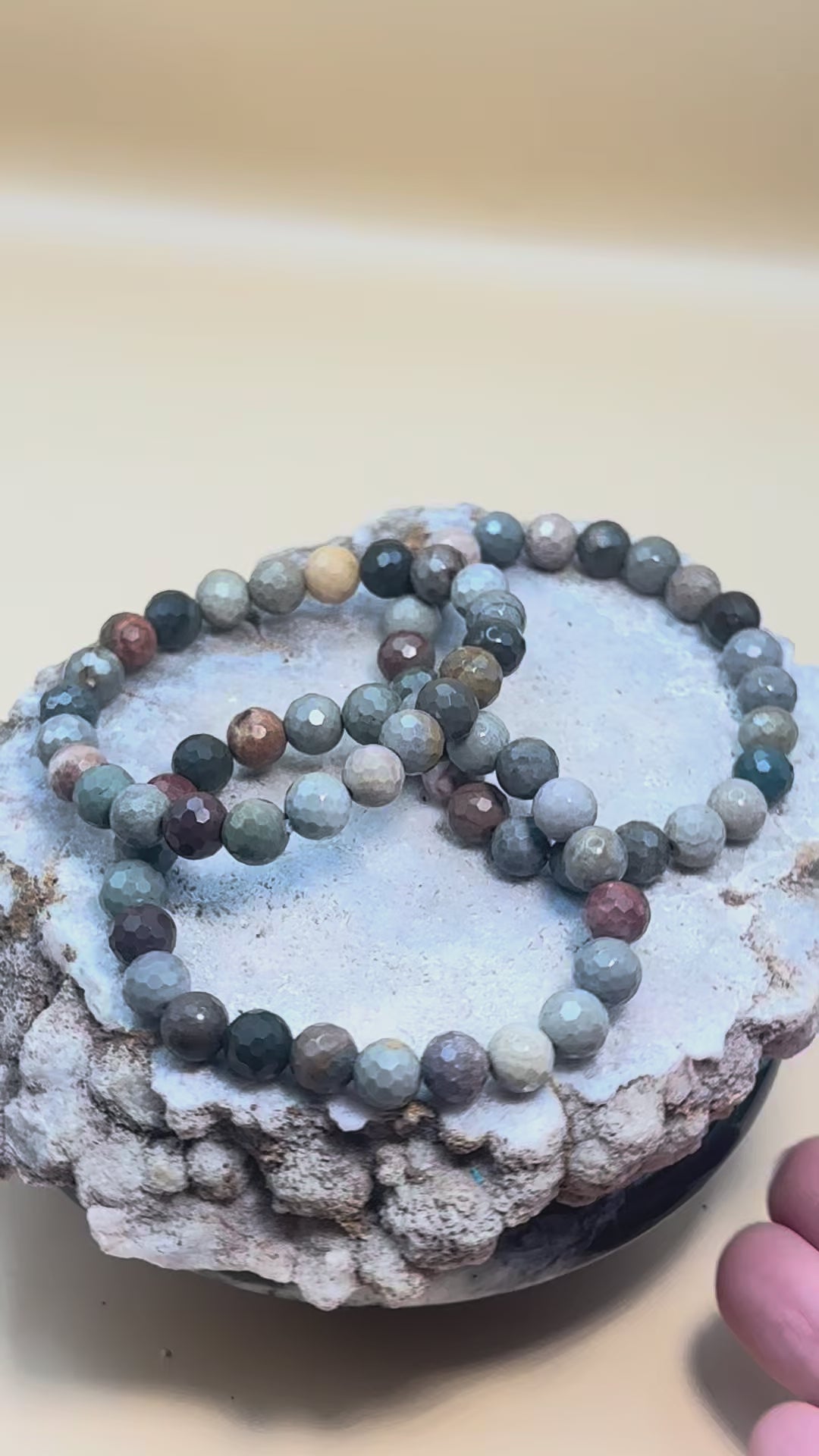 Faceted Ocean Jasper Bracelet