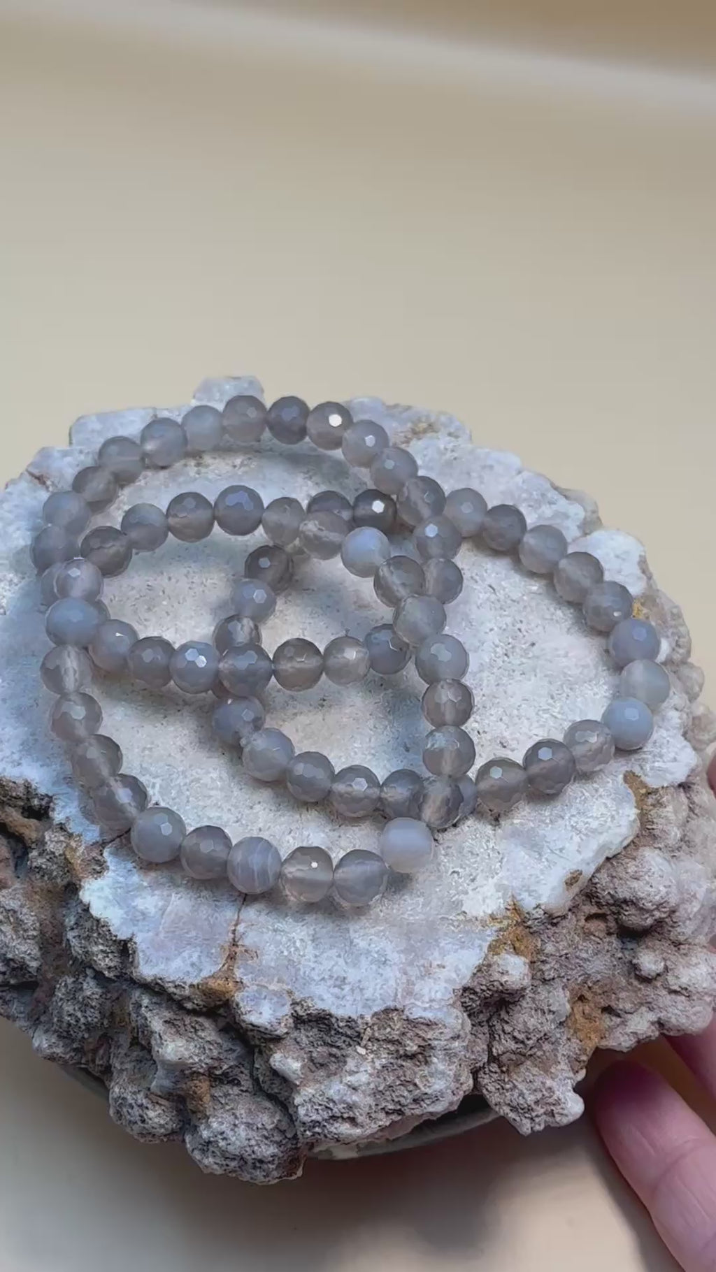 Faceted Moonstone Braceleg