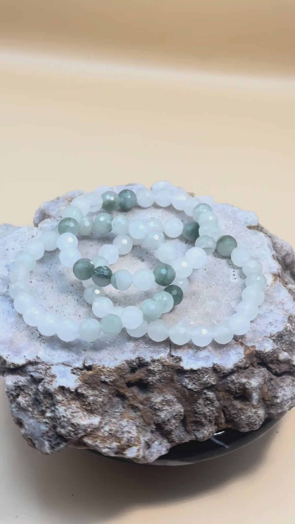 Faceted Green Jade Bracelet