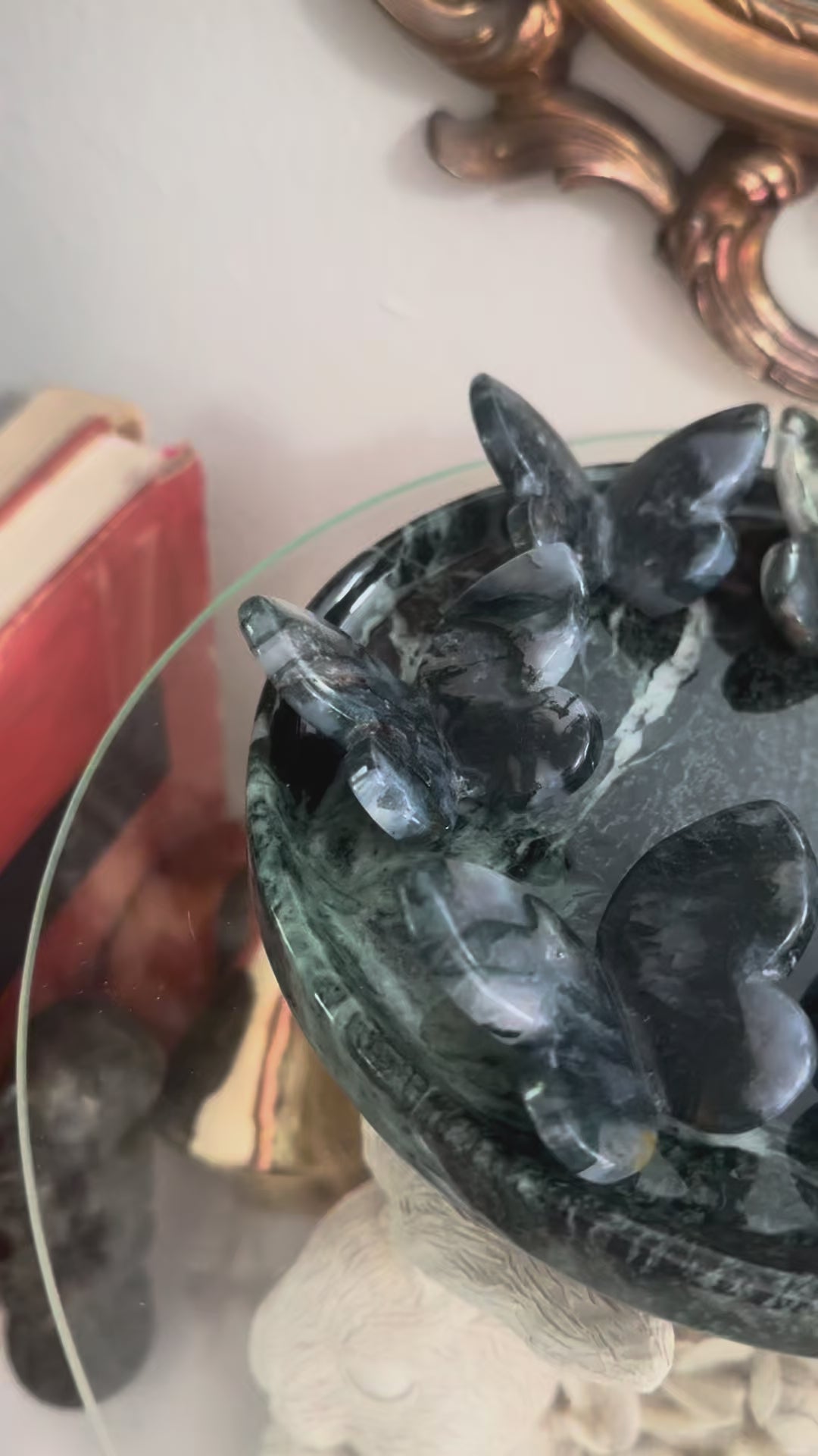 Moss Agate 3D Butterfly - A